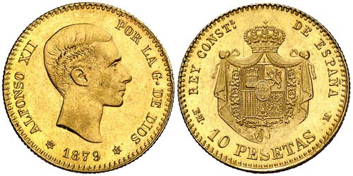 1879*1879. Alfonso XII. EMM. 10 ... 