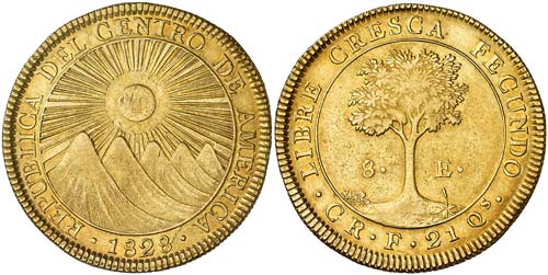 1828. Costa Rica. F. 8 escudos. ... 