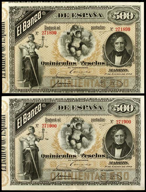 1884. 500 pesetas. (Ed. B69) (Ed. ... 
