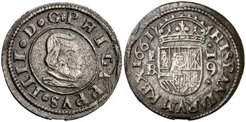 1661. Felipe IV. Segovia. BR. 16 ... 