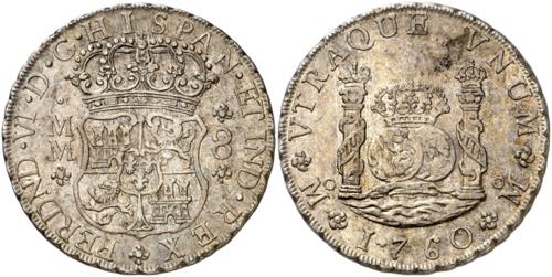 1760. Fernando VI. México. MM. 8 ... 