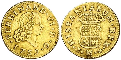 1759. Fernando VI. Madrid. J. 1/2 ... 