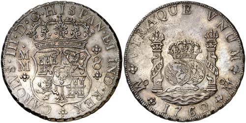 1762. Carlos III. México. MM. 8 ... 