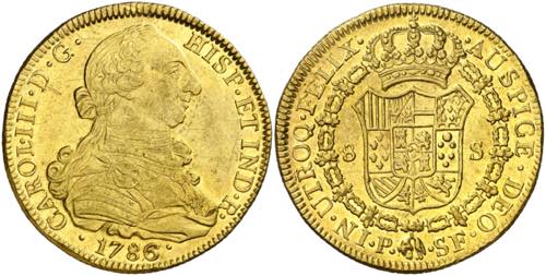 1786. Carlos III. Popayán. SF. 8 ... 