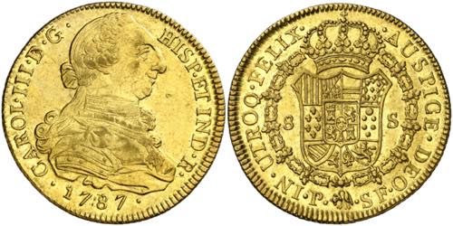 1787. Carlos III. Popayán. SF. 8 ... 