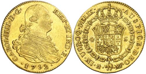 1792. Carlos IV. Madrid. MF. 4 ... 