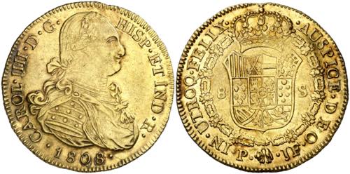 1808. Carlos IV. Popayán. JF. 8 ... 