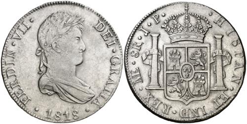 1818. Fernando VII. Lima. JP. 8 ... 
