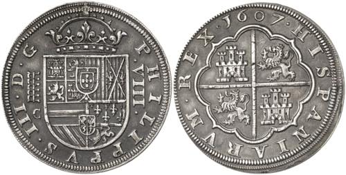 1607. Felipe III. Segovia. C. 8 ... 