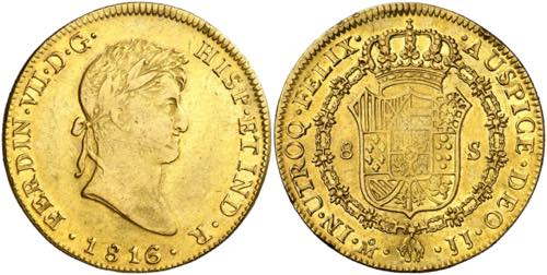 1816/5. Fernando VII. México. JJ. ... 