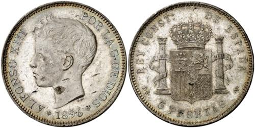 1896*1896. Alfonso XIII. PGV. 5 ... 