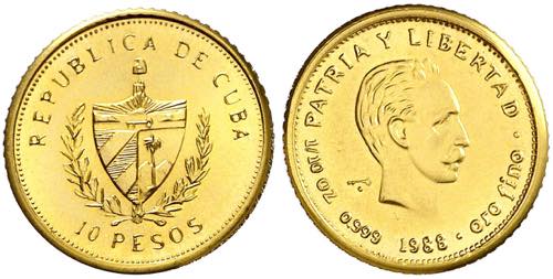Cuba. 1988. 10 pesos. (Fr. 24) ... 