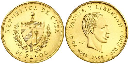 Cuba. 1988. 50 pesos. (Fr. 21) ... 