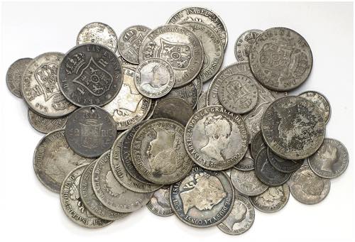 Lote de 49 monedas en plata de ... 