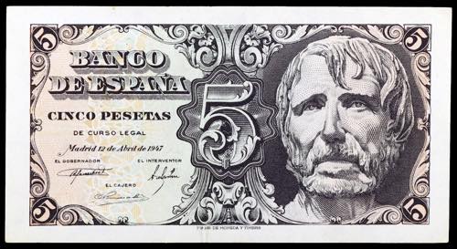 1947. 5 pesetas. (Ed. D55) (Ed. ... 