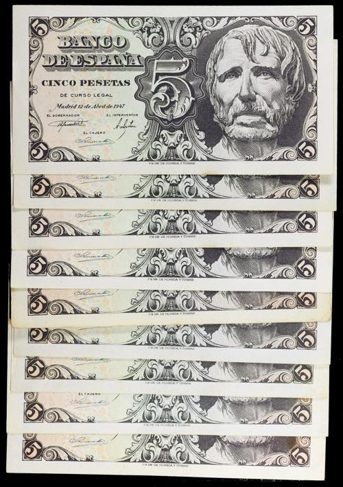 1947. 5 pesetas. (Ed. D55 y D55a) ... 