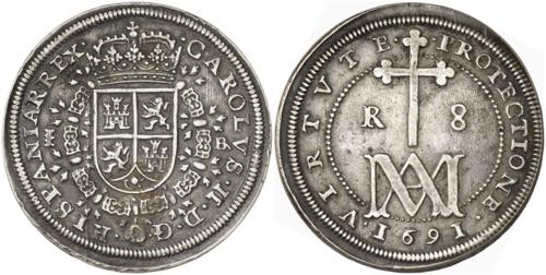 1691/87. Carlos II. Segovia. BR. 8 ... 