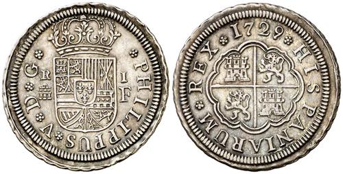 1729/8. Felipe V. Segovia. F. 1 ... 