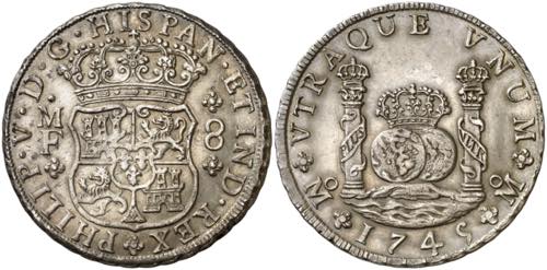 1745. Felipe V. México. MF. 8 ... 
