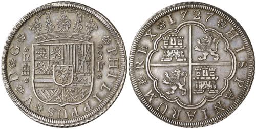 1727. Felipe V. Segovia. F. 8 ... 