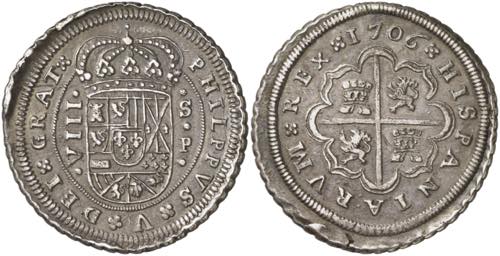 1706. Felipe V. Sevilla. P. 8 ... 
