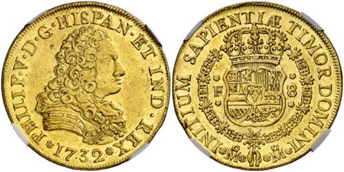 * 1732. Felipe V. México. F. 8 ... 