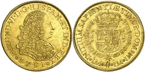 1751. Fernando VI. Lima. J. 8 ... 