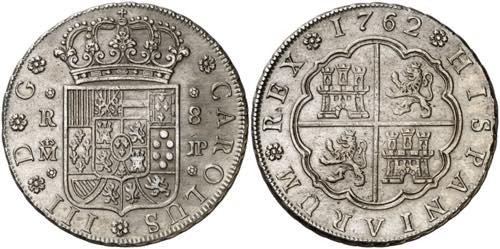 1762. Carlos III. Madrid. JP. 8 ... 
