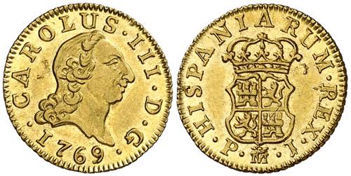 1769. Carlos III. Madrid. PJ. 1/2 ... 