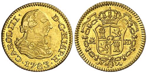 1783. Carlos III. Madrid. JD. 1/2 ... 