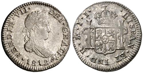 1818/7. Fernando VII. México. JJ. ... 