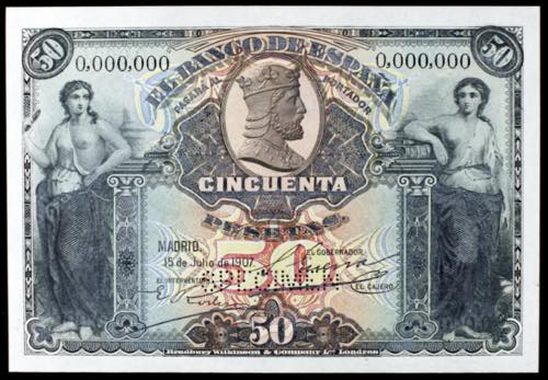 1907. 50 pesetas. (Ed. B103m) (Ed. ... 