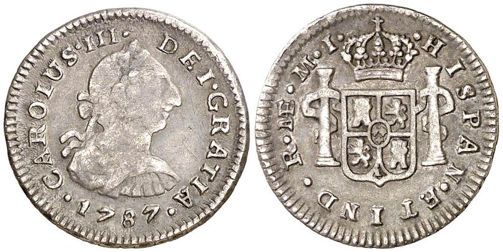 1787/6. Carlos III. Lima. MI. 1/2 ... 