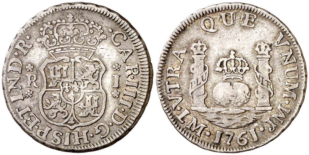 1761. Carlos III. Lima. JM. 1 ... 