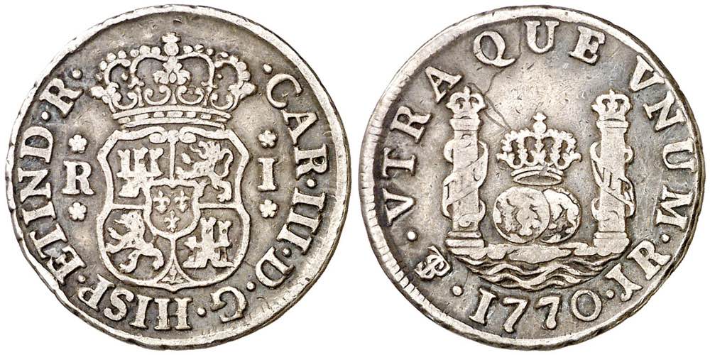 1770. Carlos III. Potosí. JR. 1 ... 
