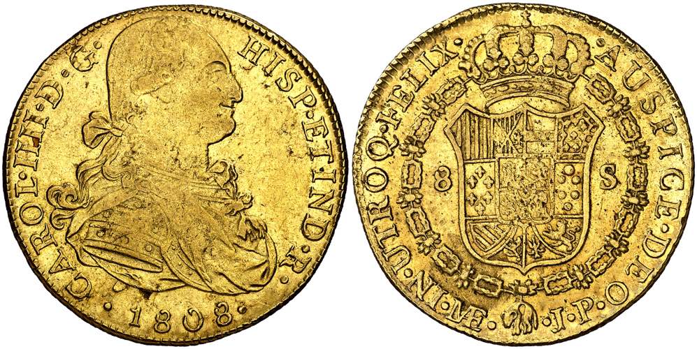 1808. Carlos IV. Lima. JP. 8 ... 