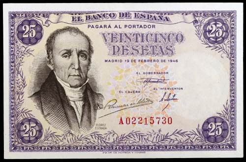 1946. 25 pesetas. (Ed. D51a) (Ed. ... 