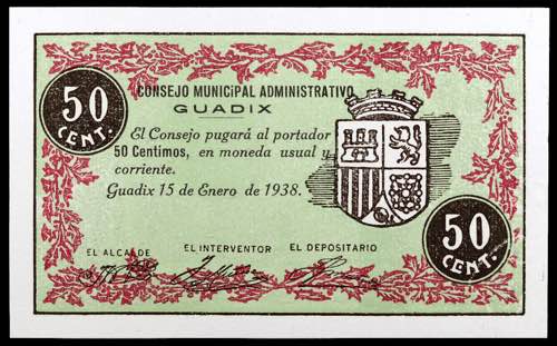 Guadix (Granada). 50 céntimos. ... 