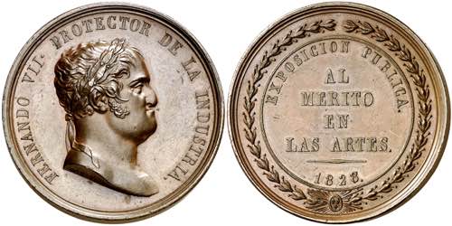 1828. Fernando VII. Madrid. Premio ... 