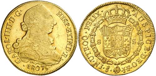 1807. Carlos IV. Santiago. JF. 8 ... 