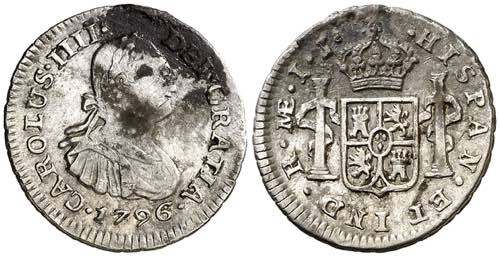 1796. Carlos IV. Lima. IJ. 1/2 de ... 