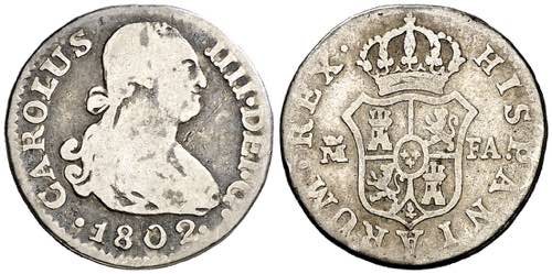 1802. Carlos IV. Madrid. FA. 1/2 ... 