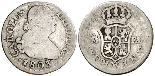 1803. Carlos IV. Madrid. FA. 1/2 ... 