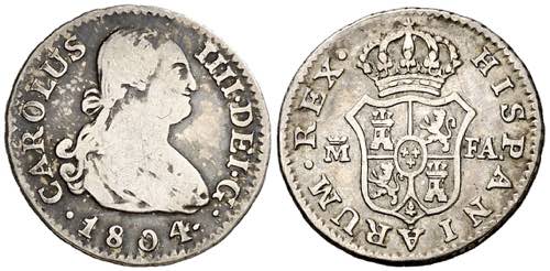 1804. Carlos IV. Madrid. FA. 1/2 ... 