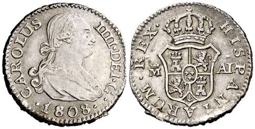 1808. Carlos IV. Madrid. AI. 1/2 ... 