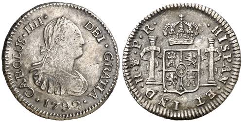 1792. Carlos IV. Potosí. PR. 1/2 ... 
