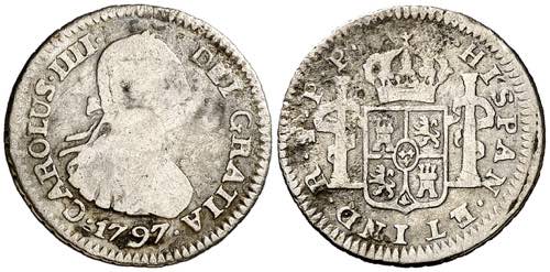 1797. Carlos IV. Potosí. PR. 1/2 ... 