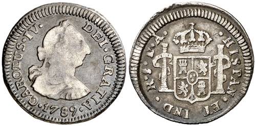 1789. Carlos IV. Santiago. DA. 1/2 ... 