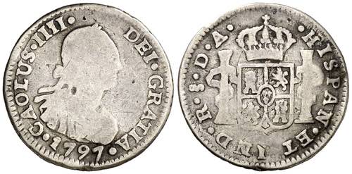 1797. Carlos IV. Santiago. DA. 1/2 ... 
