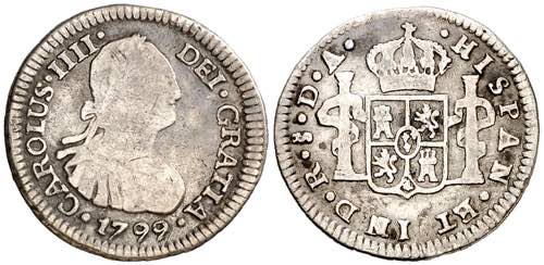 1799. Carlos IV. Santiago. DA. 1/2 ... 